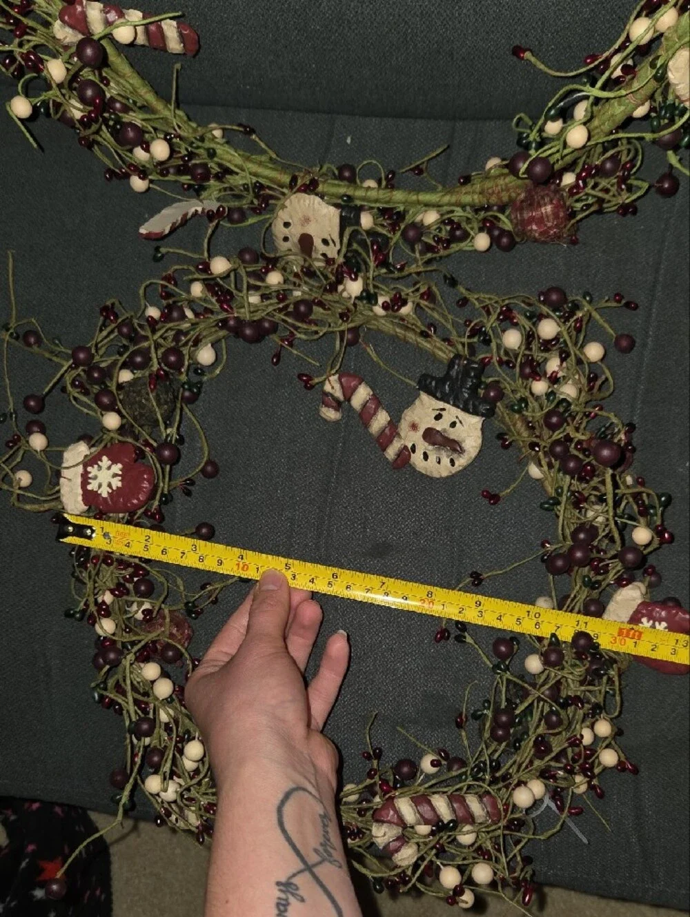 Rustic Red & Cream Winter Berry Wreath Garland Set
